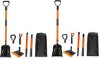 Extendable Snow Squeegee,Ice Scraper and Shovel 42" 5- Rotating Snow Squeegeee Head, 3-1 Extndable Ice Scraper,Shovel with Egonormic Handle Heavy Duty (2-Pack)