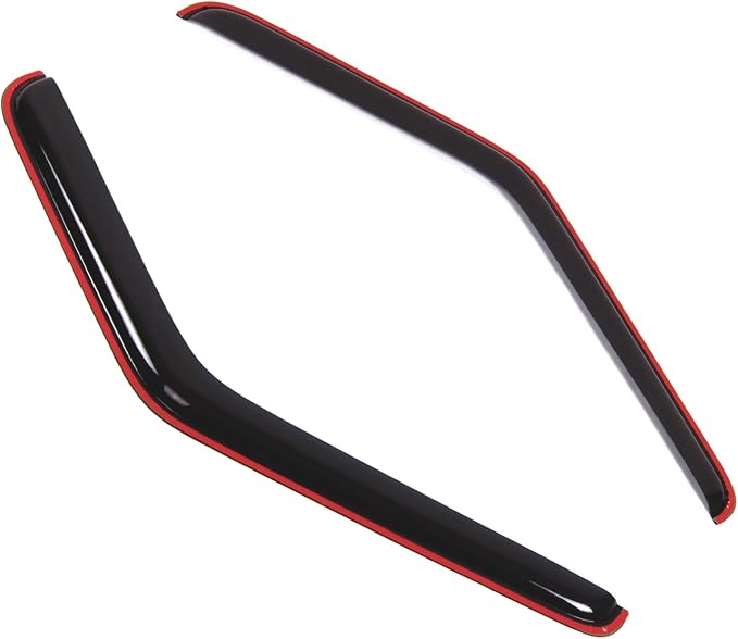 WD2-139i Dark Smoke 2 Pcs Set Window Visor (in-Channel) Deflector Rain Guard Compatible with 1980-1996 Ford Bronco