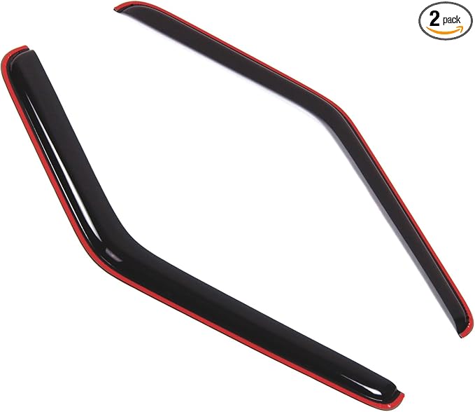 in-Channel Window Vent Visors Rain Guards Compatible with Ford F-100 1980-1983 | Side Window Wind Deflectors Rain Shields | Smoke Tinted, 2 Pcs Set, DGWV-139i-2