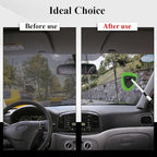 Windshield Cleaning Tool, Car Window Cleaner, Windshield Cleaner with 4 Washable Reusable Microfiber Pads and Extendable Handle, Auto Glass Wiper Cleaning Kit Universal for Car (Green)