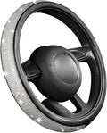Steering Wheel Cover, Bling Crystal Rhinestones Auto Wheel Protector, Sparkly Cover Universal Fit Diverse 14.5-15 inch Steering Wheel, Interior Decor Car Accessories (White)