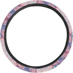 Butterfly Peach Blossom Pattern Car Steering Wheel Cover with a Diameter of 15" Comfortable Auto Steering Wheel Protector Car Interior Accessories Fit Most Van SUV Truck Car