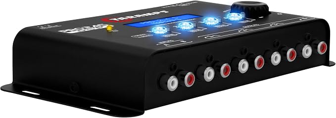 Taramp's Pro 2.4S DSP Crossover full Digital Signal Processor and Equalizer with sequencer 15-band Graphic Equalization 12 preset EQ 2-Channel in and 4-Channel Out