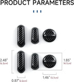 Car Seat Adjustment Button Sticker ABS Carbon Fiber Decal Interior Trim Cover for 2019 2020 2021 2022 2023 2024 2025 Chevy Silverado 1500 2500 3500 HD Accessories