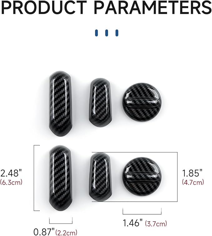 Car Seat Adjustment Button Sticker ABS Carbon Fiber Decal Interior Trim Cover for 2019 2020 2021 2022 2023 2024 2025 Chevy Silverado 1500 2500 3500 HD Accessories