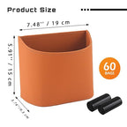 Leather Car Trash Can – Leakproof & Easy-to-Clean Car Trash Bin for Luxury Cars, SUVs & Trucks | Includes 60 Custom Liners, Secure Hook, Easy Install, Brown