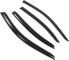 WD2-509 Dark Smoke 4 Pcs Set Window Visor (Outside Mount) Deflector Rain Guard Compatible with 2003-2009 Mercedes-Benz E320 E350 E500