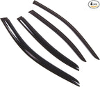 Outside Mount Window Vent Visors Rain Guards Compatible with Mercedes E320 E350 E500 2003-2009 | Side Window Wind Deflectors Rain Shields | Smoke Tinted, 4 Pcs Set, DGWV-509
