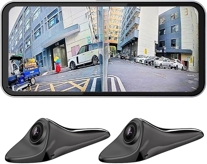 car Electronic Rearview Mirror, Right Blind spot Assistance Mirror for Vehicles, High - Definition Night Vision dashcam, Parking Monitoring, CMS (Black)