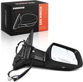 Passenger Side Power Door Mirror - Compatible with Ram 1500 2019 2020 2021 2022 - Heated Power Folding Chrome Outside Rear View Mirror w/Turn Signal Puddle Light and Blind Spot Detection