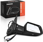 Passenger Side Power Door Mirror - Compatible with Ram 1500 2019 2020 2021 2022 - Heated Power Folding Chrome Outside Rear View Mirror w/Turn Signal Puddle Light and Blind Spot Detection