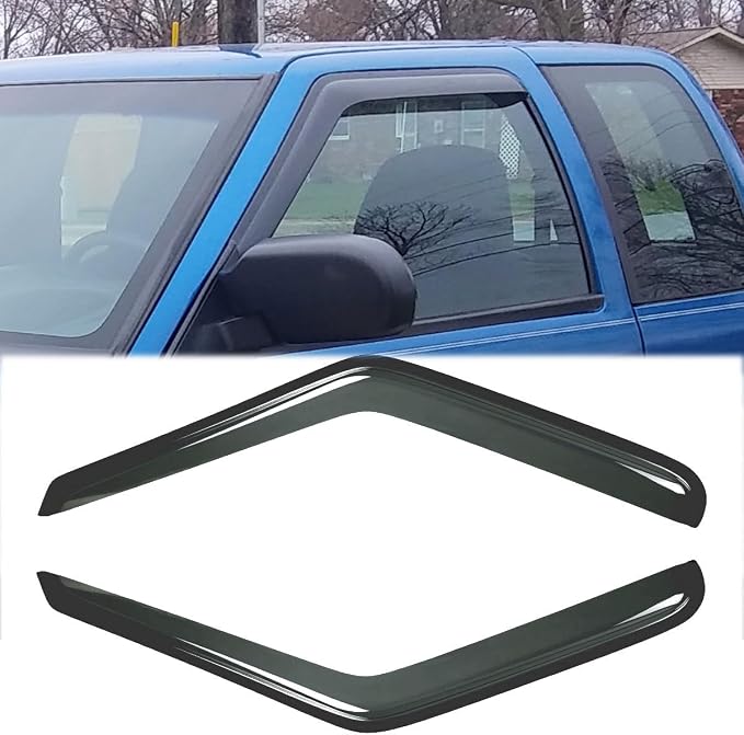 2pcs Original Shatterproof Rainproof Side Window Wind Deflectors for Chevy S10 95-05,Tape-on Rain Guards Sets,Vent Deflector for 95-05 S10 Blazer 95-01 S15 Jimmy 94-04 Sonoma 96-00 Hombre 92127