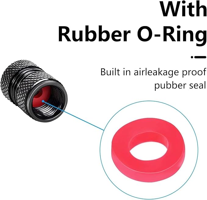 Tire Valve Stem Caps, Compatible with Subaru Series Stem Cap Universal Car Air Cover Car Accessories for Cars, SUV, Truck, Motorcycles 4pcs （Black）