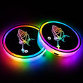 Religion Prayer Gesture LED Cup Holder Lights for Car,7 Colors Light Up Cup Holder Coasters for Car Decor,Cars Coasters, Auto Accessories Gifts for Believer Women Men,Universal for SUV Sedan Truck