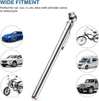 CZC AUTO Tire Pressure Gauge Heavy Duty Mechanical Air Gauge Stainless Stem Single Chuck with Pocket Clip for Truck Motorcycle Bike Car RV SUV ATV, 5-50PSI 30-350KPa (5 Pack)