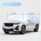 Half Car Cover for SUV, Waterproof & Dustproof & Snowproof Automotive Windshield Covers, All-Weather Auto Sun Protection with Reflective Straps, 161.4" Vehicle Sunroof Cover (SUV)