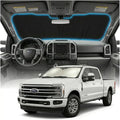 for Ford F250 F350 Sun Shade Windshield Cover - Custom Fit F250 F350 Accessories 2017-2024 2025 Sunshade Foldable UV Protection & Heat Shield Sun Visor Accessories