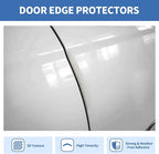 4PCS Car Door Edge Guards Universal 3D Carbon Fiber Texture Anti-Collision Scratch Protector Strips Flexible Silicone Trim with Nano Adhesive for Sedan SUV Truck Transparent