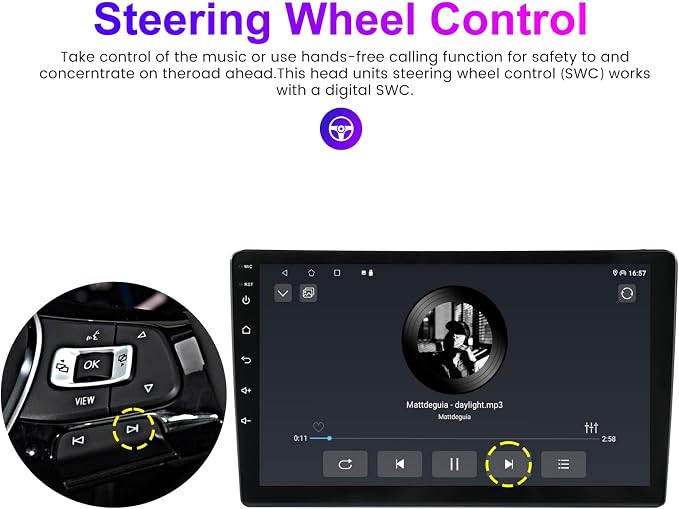Car Radio for Nissan Frontier SV 2013-2020 2G+64G, 9 Inch IPS Touch Screen Stereo Head Unit Wireless Car-Play Android Auto Blue-Tooth GPS Navi Upgrade Dash Kit WiFi FM RDS