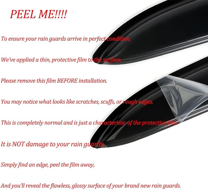 4pcs Out-Channel Window Rain Guard for 2007-2012 MKZ/Fusion | 2006 Lincoln Zephyr, for 2006-2011 Milan, Side Window Wind Deflector, Nice Looking Window Visors for Cars, 94550