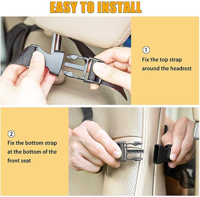 Car Backseat Organizer, Waterproof and Durable Car Seat Organizer Kick Mats, 9 Storage, Tablet Holder, Pockets Car Back Seat Protectors Kick Mats Car Travel Accessories for Kids (1 pack)