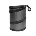 Automotive Waterproof Portable Collapsible Small Trash Can Garbage Container fits Most Cars,Polyethylene, SUVs, and Trucks Gray