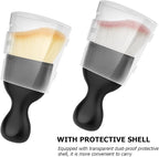 Car Interior Detailing Brush with Dust Cover, Auto Soft Hair Cleaning Brushes, Scratch Free Curved Dirt Collectors, for Vehicle Dashboard Air Conditioner Vents Leather(Brown/Black)