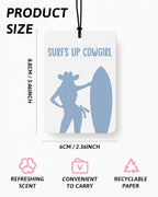 Blue Coastal Cowgirl Car Air Freshener 4 Pcs Coconut Scented, Preppy Summer Beach Car Accessories Mirror Decor for Women, Girly Western Hanging Air Freshener for Cars Closet Drawer Books