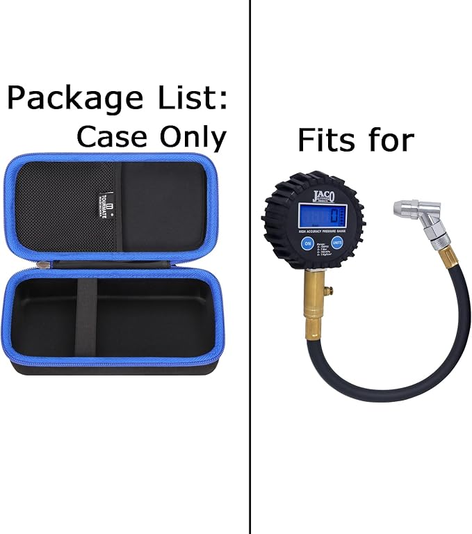 Hard Storage Case for JACO Superior Products/TIRETEK/AetralYB/ETENWOLF/VONDIOR Tire Pressure Gauge,Travel Case for Professional Accuracy - 60/100/200 PSI (Only Box)