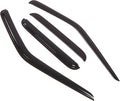 WD2-339 Dark Smoke 4 Pcs Set Window Visor (Outside Mount) Deflector Rain Guard Compatible with 2000-2004 Nissan Frontier Crew Cab
