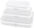 3 Pack Clear Hard Shell Zipper Case, Clear Zipper Pouches Waterproof Makeup Organizer & Travel Toiletry Bag, Diaper Bag Organizing Pouches, Plastic Pouch for Office Home Storage, LMS