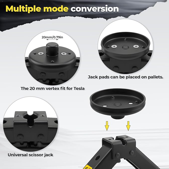 3-Ton Scissor Jack Kit for Chevrolet C5 C6 C7 C8 GS Z with Rubber Jack Pad, Car Spare Tire Repair Tools for Car Chevrolet, Tire Changing Tools Kit for Chevrolet with L-Wrenches（17/19/21/23mm）