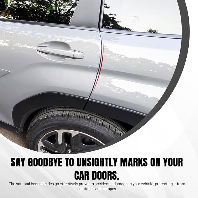 Car Door Edge Guards, Car Door Protector, 16Ft Rubber Seal Protector U Shape Edge Trim, Anti-Collision Auto Door Entry Guard Protective Strip Universal for Most Vehicles (Transparent, 5M)