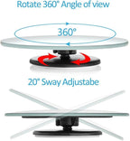 Frameless Wide Angle Mirror - Adjustable Round HD Glass Convex Rear View Mirror - 360 Rotate for Car, SUV & Trucks - Stick On Design - 2 Pack
