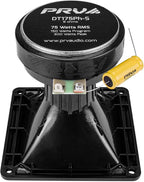 WG175Ph 1" Exit Compression Driver, 150 Watts Program Power, High Frequency, 108dB Tweeter Driver + Horn Combo - Horn Driver Car Audio