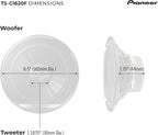 G-Series TS-G1620F 6.5” 2-Way Speakers (Pair) – 300W Max, Balanced Sound + Smooth Treble, Great Stock Replacement, High-Efficiency Speaker Designed for OEM Power