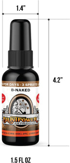 (B-Naked, 1 Pack) Concentrated Air Freshener for Room and Car Spray - Oil-Based Diffuser Spray Bottle - Long-Lasting Bathroom Spray, Car Freshener, & Odor Eliminator Spray