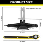 Scissor Jack for Car with Ratchet Wrench,1.5T (3307lbs) Capacity Scissor Car Jack Kit for Lifting Light Vehicles,Heavy Duty Vehicle Accessories Tire Jacks Lifting Range of 3.94-13.19"