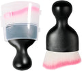 Car Interior Detailing Brush,Soft Bristle Cleaning Brush Car Detailing Brush Dusting Brush,Car Interior Cleaning Tool,Auto Detail Brush Car Dash Duster Brush (Black&Pink with Cap)