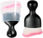 Car Interior Detailing Brush,Soft Bristle Cleaning Brush Car Detailing Brush Dusting Brush,Car Interior Cleaning Tool,Auto Detail Brush Car Dash Duster Brush (Black&Pink with Cap)