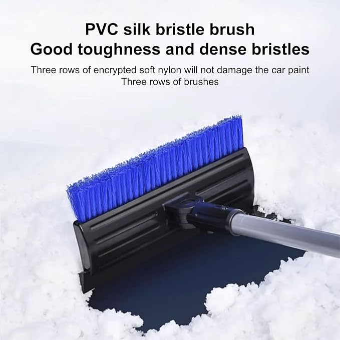 Ice Scraper Snow Brush, 3 in 1 Car Snow Brush and Ice Scraper, Ergonomic Foam Grip, Durable Ice Scraper for Snow Removal, Cars, Trucks
