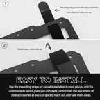 Yourkar Car Rigid MOLLE Panel, Sun Visor Panel Holster Tactical Gear Holder MOLLE EDC Organizer, Rigid Panel Frame Modular Storage Pouch for Auto Visor, Car Accessories