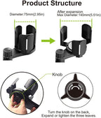 3 in 1 Car Cup Holder Expander with Adjustable Base, All Purpose Car Cup Holder and Organizer, Road Trip Essentials Car Accessories for Snack Bottles Cups Drinks (B03)