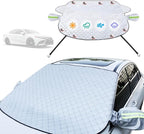 Car Windshield Cover Compatible with Toyota Camry 2025-2016 Custom Fit LE XSE XLE Hybrid SE Sedan New Upgraded Magnetic Windproof Sunshade Cover 4-Layer Protection Ice, UV,Frost Wiper & Mirror Covers