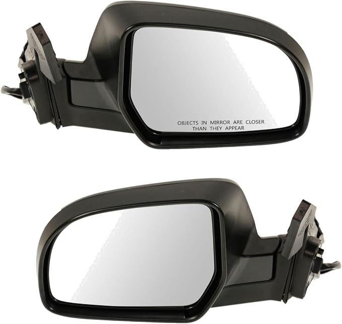 4 Piece Driver and Passenger Side Mirror Assembly Set Electric Adjustment Non-Heated No Memory Black Compatible with 2011-2014 Subaru Legacy Outback With Textured Cap SU1320123 SU1320137 SU1321123