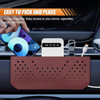 Car Seat Side Pocket Organizer, Multifunctional Mini Console Storage Bag for Phone, Keys, Sunglass, Wallet, PU Leather Tray Pouch Car Organizer Accessories for Seat, Door, Window, Console (Red)