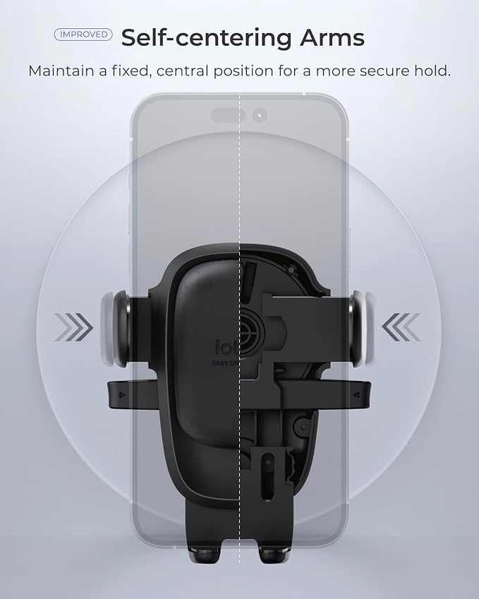 Easy One Touch Advanced Air Vent Car Phone Mount - Universal Cell Phone Holder for iPhone, Google, Samsung, Moto, LG, and All Other Smartphones