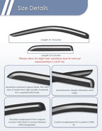 Extra-Thick Window Rain Guard for Dodge Ram 1500 2002-2008 Quad Cab&2500/3500 2003-2009 Extended Cab Rain Guards Side Window Visors Truck Vent Visor Window Deflectors Vent Shades