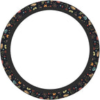 Watercolor Cute Floral Elastic Steering Wheel Cover Non-Slip Breathable Steering Wheel Protector Fit Auto, SUVs, Truck