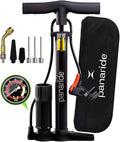 Bike Pump Floor Pressure Gauge, Advanced Bike Tire Inflator, Bicycle Hand Air Pump with Dual Presta and Schrader Valves, Handheld Bike Pump, Suitable for Road and Mountain Bikes, Baby Stroller, Balls